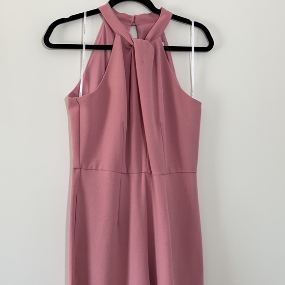 Julia Jordan Twist-Front Halter Rose Jumpsuit 6 - Picture 3 of 10